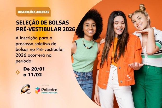 Curso G9 abre inscrições para bolsas no Pré-Vestibular 2026